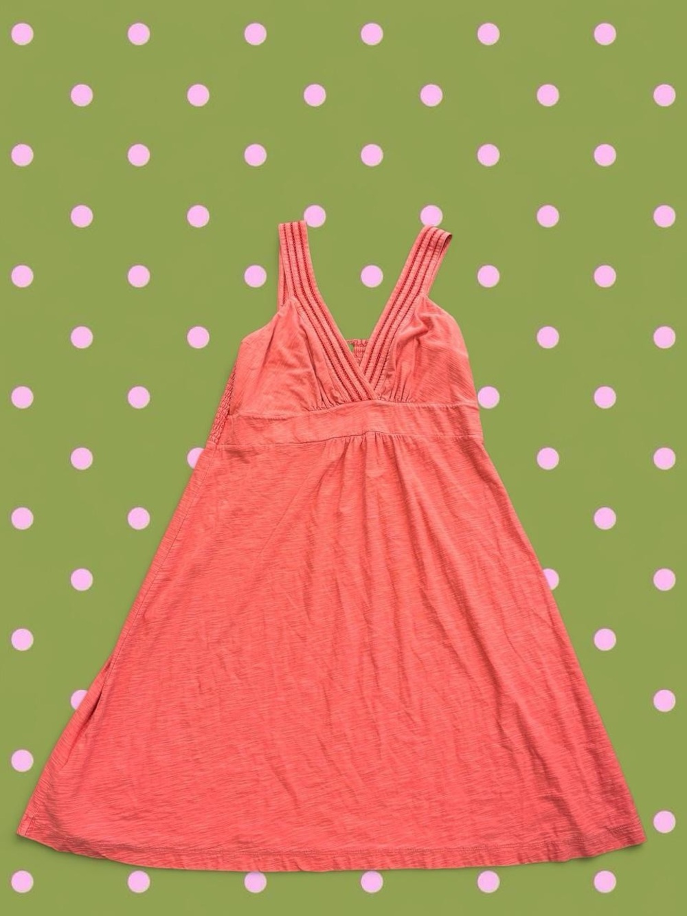 Tommy Bahama Coral V-Neck Sleeveless Girls Dress